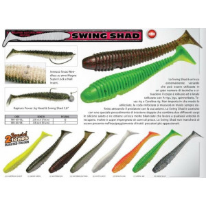 Shad Ribbed Swing Chartreuse 7cm, 12buc/plic Rapture - Img 2