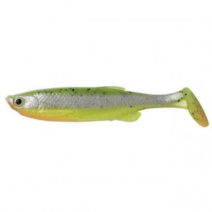 Shad Savage Gear Fat Minnow T-Tail Fluo Green Silver, 9cm, 4buc