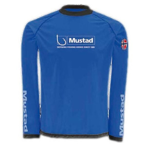Tricou albastru maneca lunga Mustad