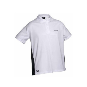 Tricou polo Alb Quick Dry Daiwa