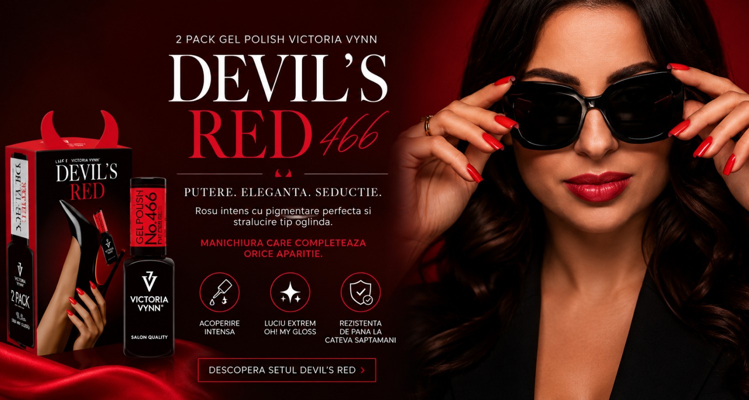 466 Devil’s Red – setul perfect pentru o manichiura rosie intensa si eleganta