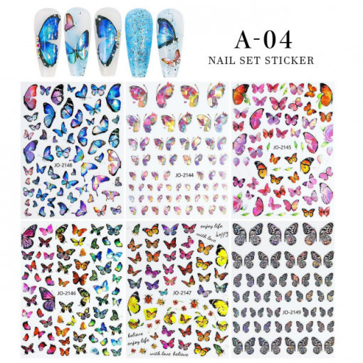 Set Sticker Butterfly 6buc A04
