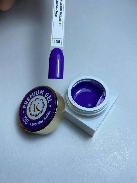 Gel color premium UV/LED Kayara 136 Lavender Relax