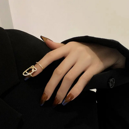Inel pentru poze Bow Gold