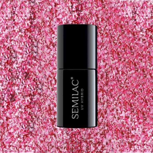 Oja Semipermanenta Semilac 296 Intense Pink Shimmer 7ml