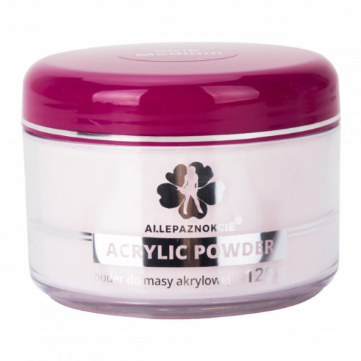Pudra acrilica Allepaznokcie Pink Medium 120g