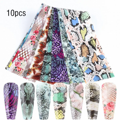 Set 10 folii de transfer Mix Print