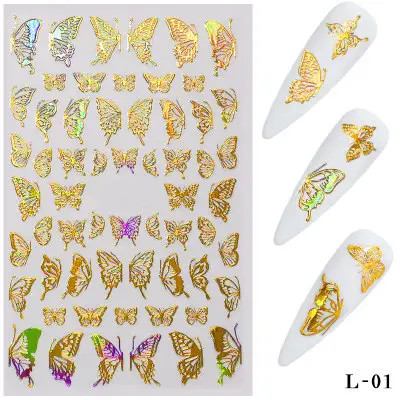 Sticker Butterfly Gold L01