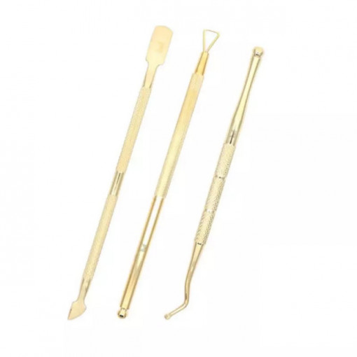 Set 3 instrumente pentru manichiura Gold