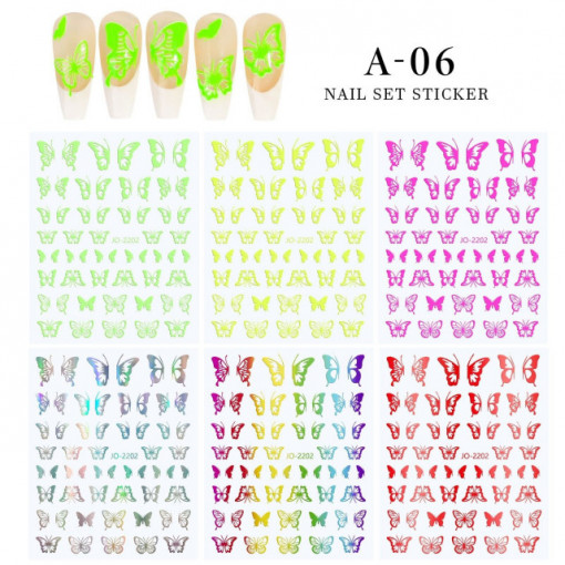 Set Sticker Butterfly 6buc A06