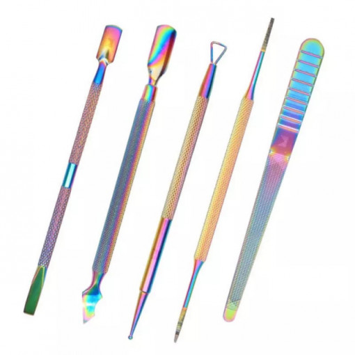 Set 5 instrumente pentru manichiura Rainbow #4
