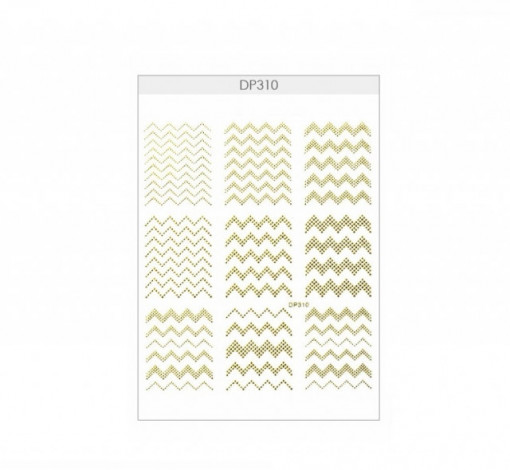 Sticker Metallic Gold Chevron DP310