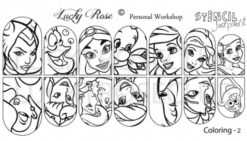 Tatuaj Lucky Rose Stencil Just Paint It 2