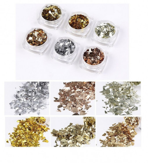 Set 6 Mix Metallic Flakes #3