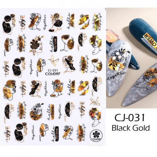 Sticker Metallic Girl CJ031
