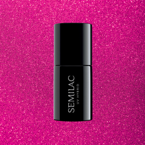Oja Semipermanenta Semilac 348 Charming Ruby Glitter 7ml
