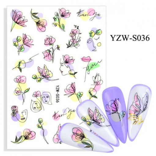 Sticker Floral S036