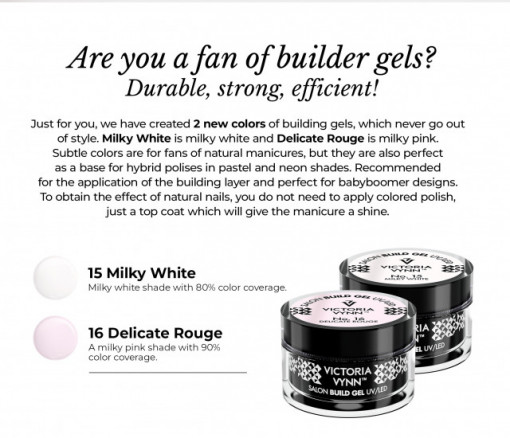 Gel UV/LED 15 Milky White Victoria Vynn 50ml