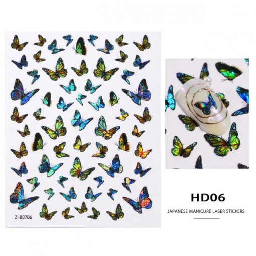 Sticker Holo Butterfly D3706