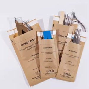 Set 100 pungi pentru sterilizare Kraft 75X150mm