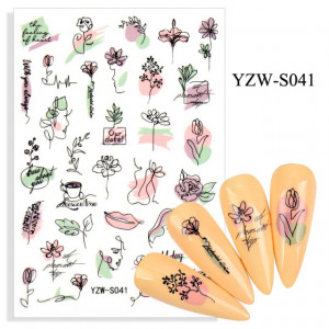 Sticker Floral Girl S041
