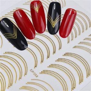 Sticker Metallic Gold Beads DP302