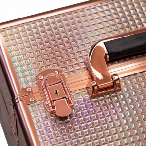 Geanta cosmetica XL Diamond Holo Rose Gold