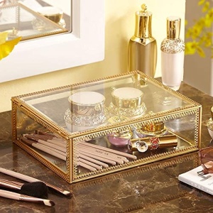 Organizator sertar Glass Luxury Gold