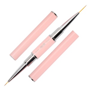 Pensula Double Nail Art Pink Allelac
