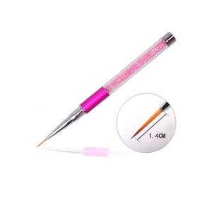 Pensula Long Art Pink Crystals