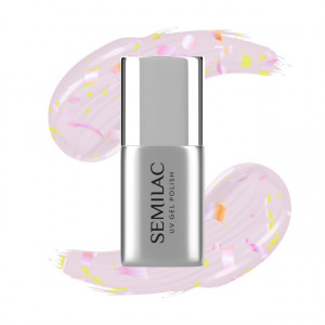 Semilac Top Coat No Wipe Matte Peach Galaxy T26 HEMA FREE 7ml