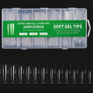 Set 240 tipsuri Soft Gel XL Squoval