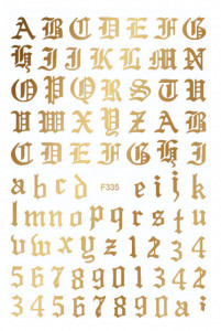 Sticker Letters Gold