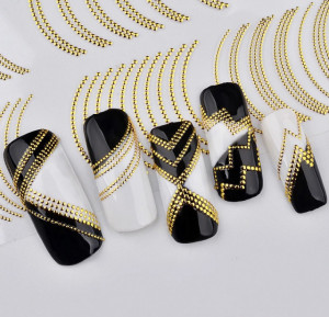 Sticker Metallic Gold Beads DP302
