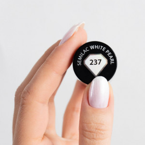 Oja Semipermanenta Semilac 237 White Pearl 7ml Hema Free