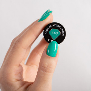 Oja Semipermanenta Semilac 448 Azure Green HEMA FREE 7ml