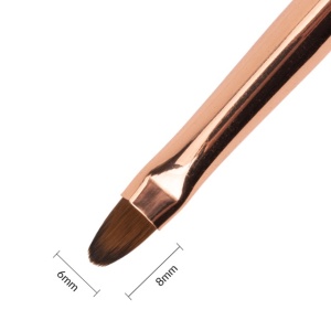 Pensula cu capac Oval Rose Gold no 6