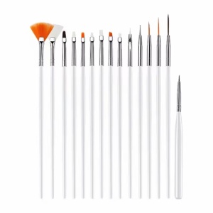 Set 15 pensule pentru unghii White