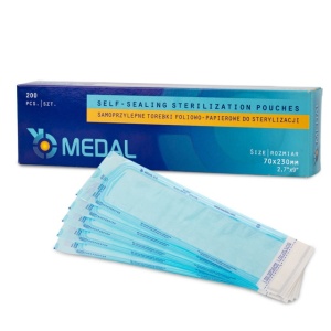 Set 200 pungi pentru sterilizare 70x230mm