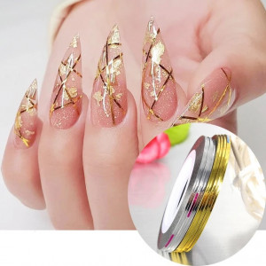 Banda alba Nail Art 1mm