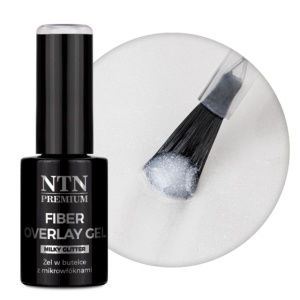 Gel in Bottle Fiber Overlay Milky Glitter NTN 7g