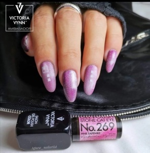 Oja Semipermanenta Gel Polish 269 Pink Sapphire (Stone Cat eye)