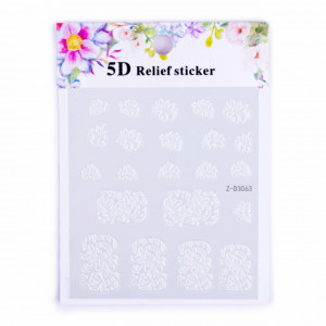 Sticker 5D White D3063