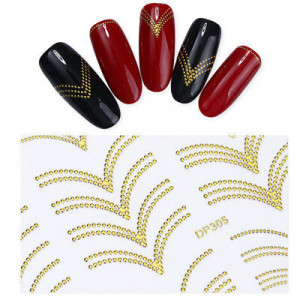 Sticker Metallic Gold Beads DP305