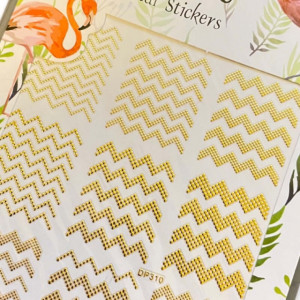 Sticker Metallic Gold Chevron DP310