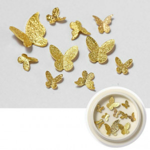 Decoratii metalice 3D Butterfly Gold