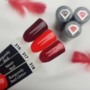 Semilac 318 Valentine Red Glitter 7ml