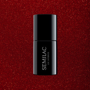 Oja Semipermanenta Semilac 347 Pretty Red Glitter 7ml