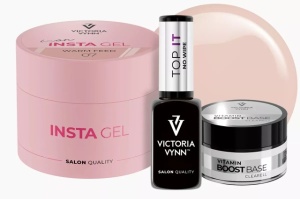 Pachet Victoria Vynn Insta Gel 07 Warm Feed, Top IT, Boost Base Vitamin Clearell