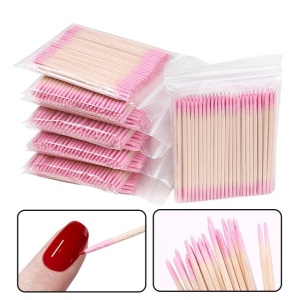 Set 100 mini aplicatoare de precizie Micro Pink